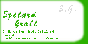 szilard groll business card